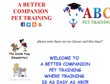 Tablet Screenshot of abcpettraining.com